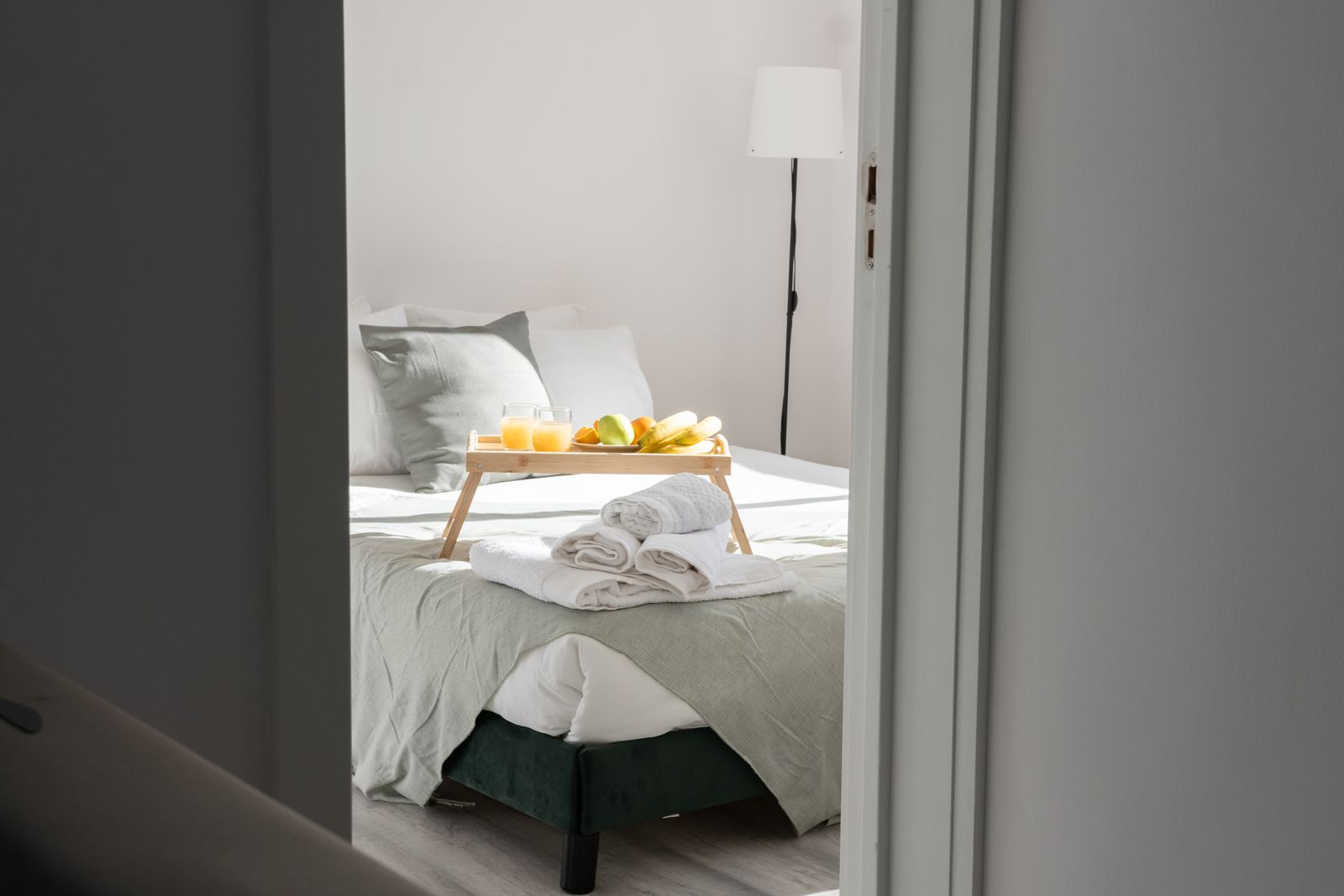 Chambre de location saisonnière prête à accueillir