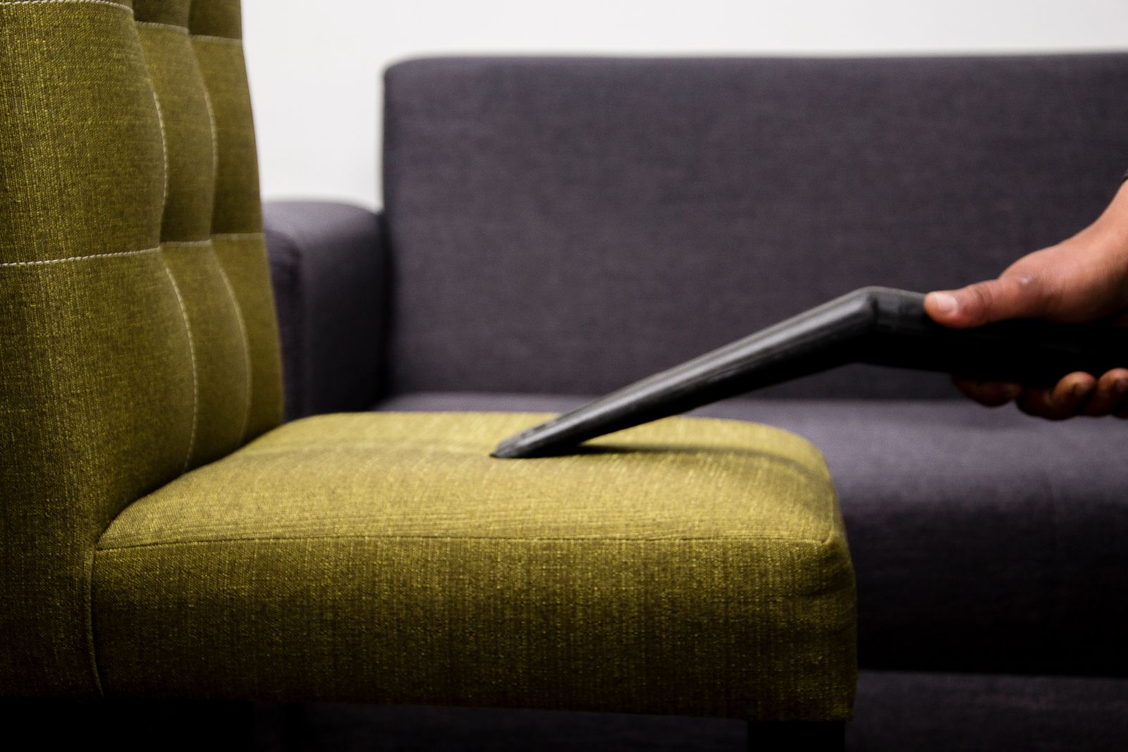 Nettoyage d'un canapé en tissu